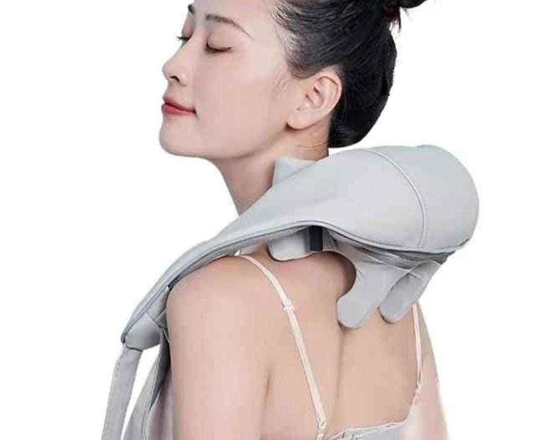 Mini masajeador de cuello Shiatsu, masajeador de hombro y cuello con calor para aliviar el dolor de tejido profundo, cuello, espalda, hombros, piernas, masajeador eléctrico de amasamiento,